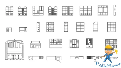 Interior Architecture – Detailed Furniture Appearance Drawings